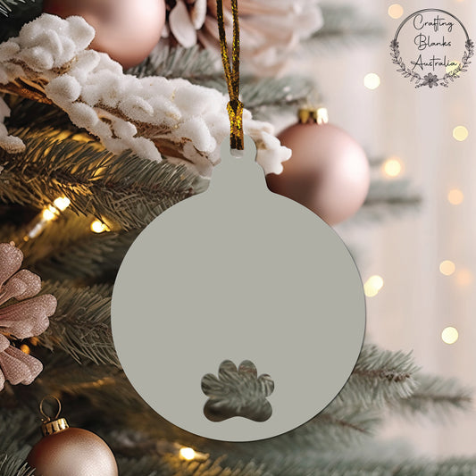 Paw Print • Bauble Shape • 100mm