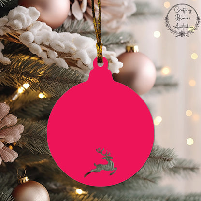 Reindeer • Bauble Shape • 60mm