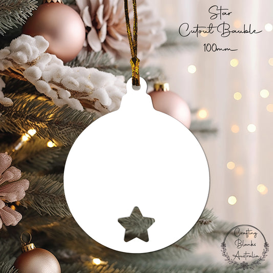 Star • Cutout Bauble Shape • 100mm