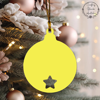 Star • Cutout Bauble Shape • 100mm