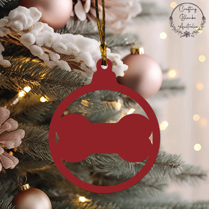Dog Bone • Cutout Bauble Shape • 100mm