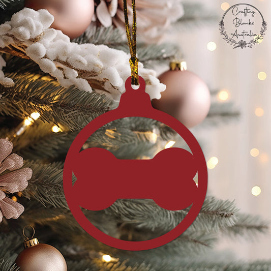 Dog Bone • Cutout Bauble Shape • 100mm