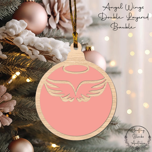 Angel Wings • Theme Bauble • Double Layer