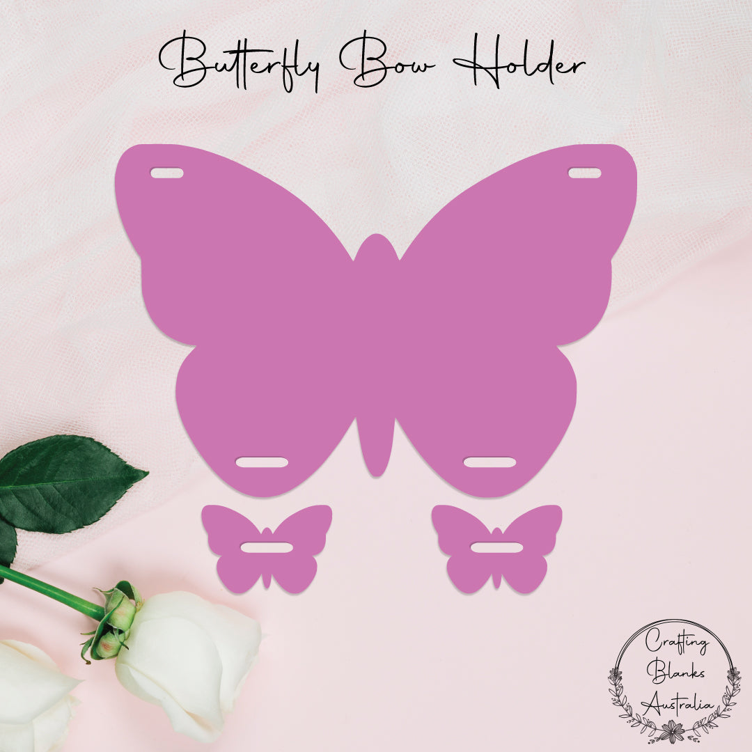 Butterfly • Bow/Clip Holder • Blank Shape