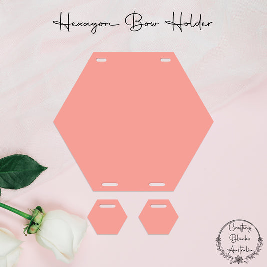 Hexagon • Bow/Clip Holder • Blank Shape