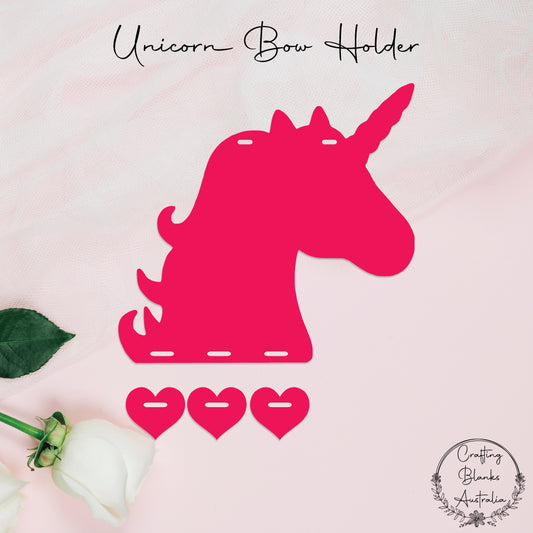 Unicorn • Bow/Clip Holder • Blank Shape