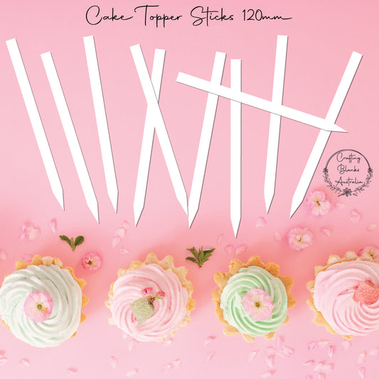 Cake Topper Sticks | Pack 10 | 120mm