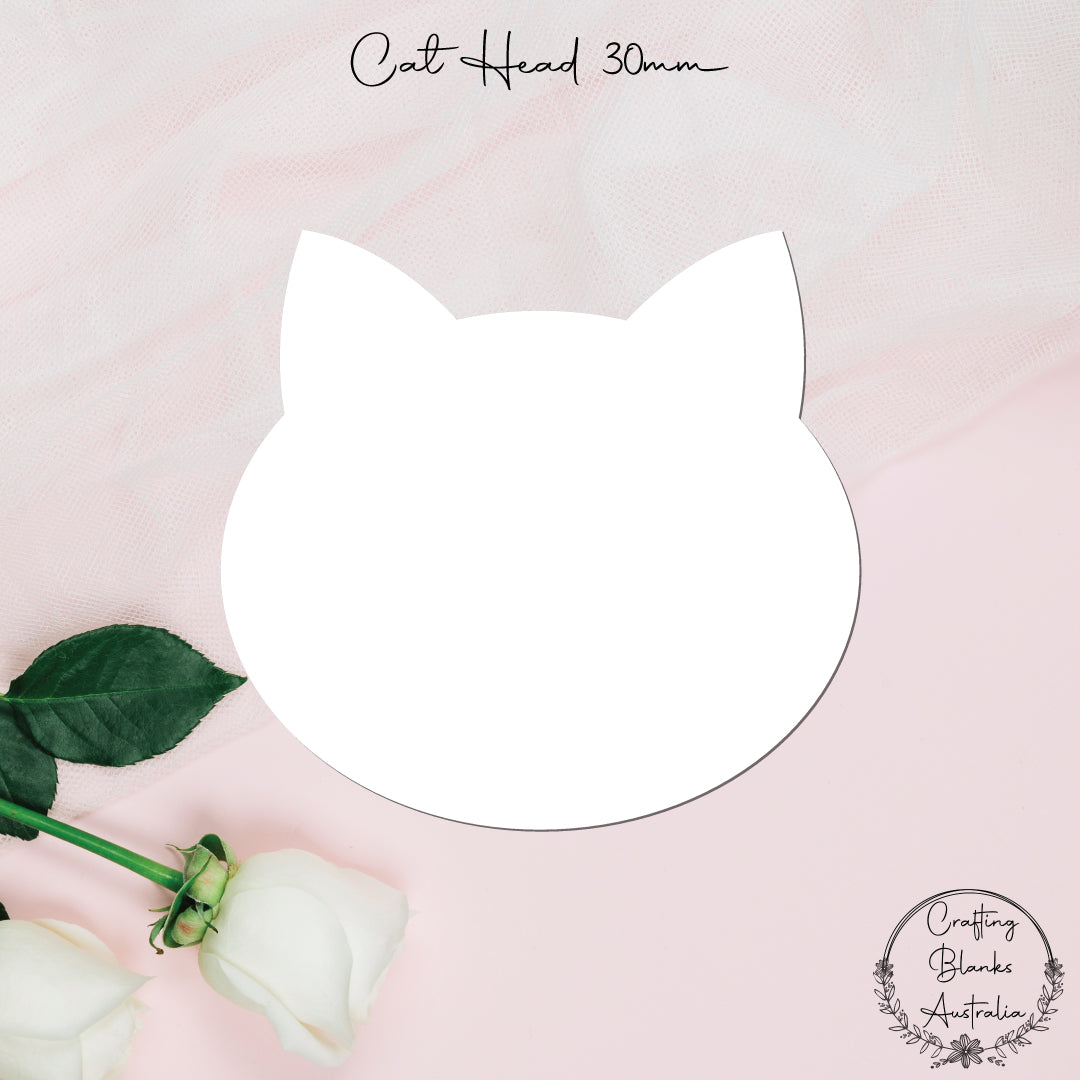 Cat Head • Blank Shape • 30mm