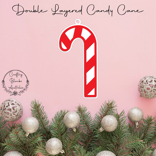 Candy Cane • Double Layer • Bauble