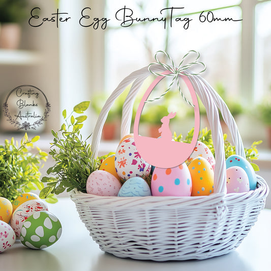 Easter Egg Bunny • Blank Tag • 60mm