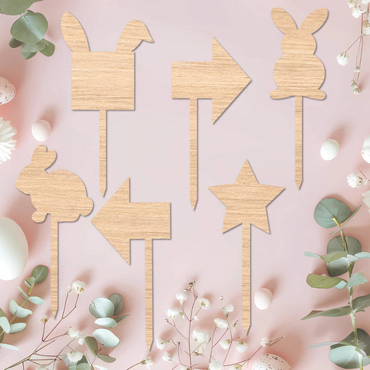 Easter Egg Hunt Signs • Blank Shapes • Set of 6
