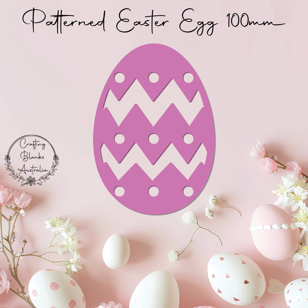 Patterned Easter Egg • Blank Shape • 100mm