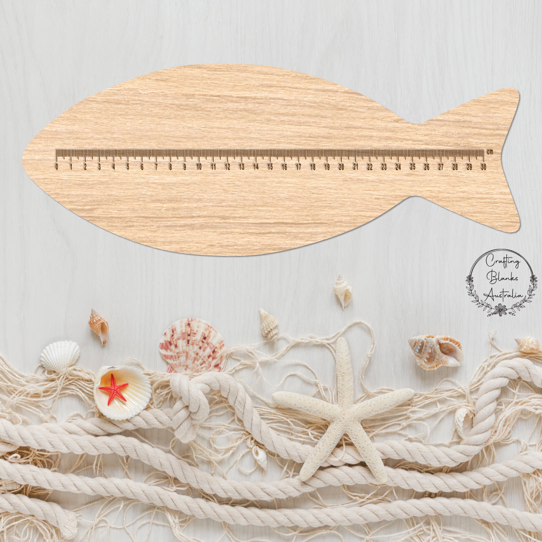 Fish Graphic Ruler Fish • Ruler • 30cm – Crafting Blanks Australia