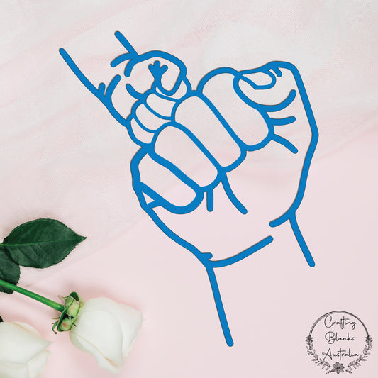 Fist Pump • Line Art • 100mm