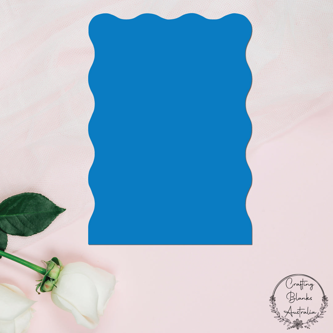 Wavy Rectangle Flat Bottom • Blank Shape • A4
