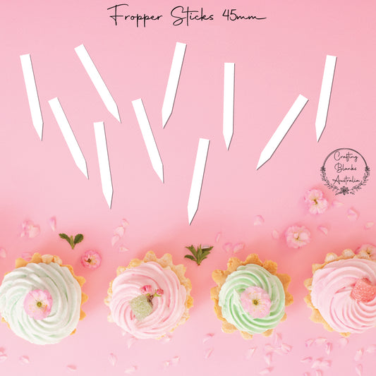 Fropper/Cupcake Sticks | Pack 10 | 45mm