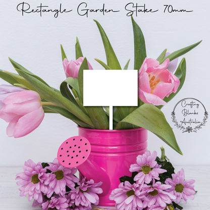 Rectangle • Garden Stake • Cake Topper • 70mm