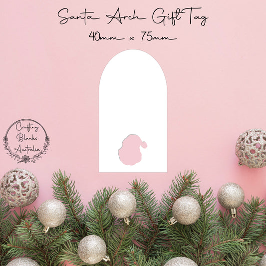 Santa • Arch Gift Tag • 40mm x 75mm