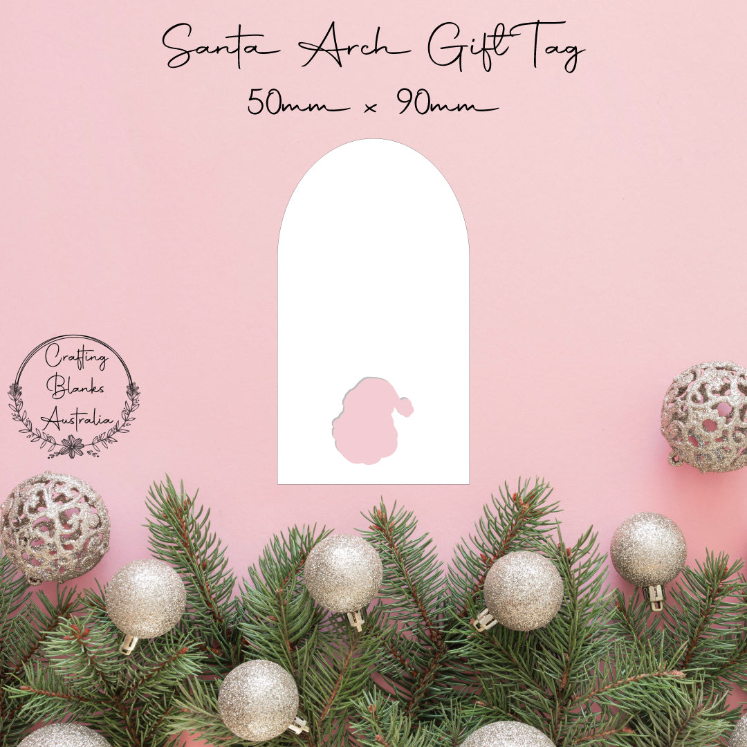 Santa • Arch Gift Tag • 50mm x 90mm