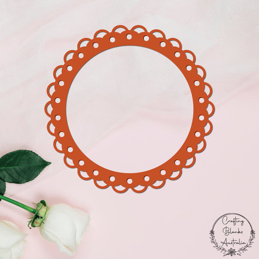 Lace Edge Circle • Blank Frame • 80mm