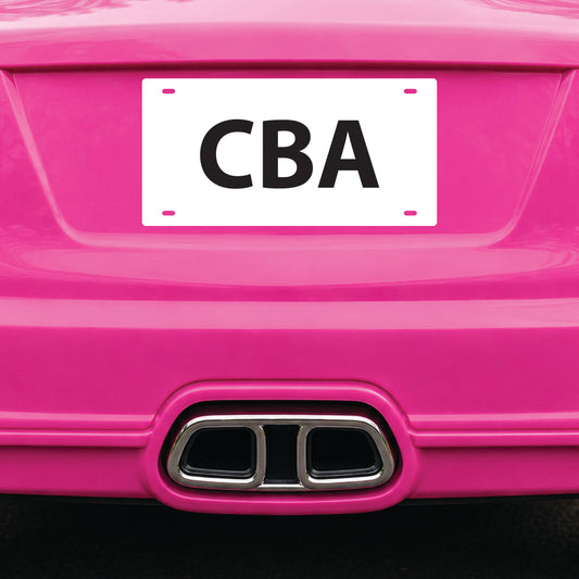 License Plate • Blank Shape • Large