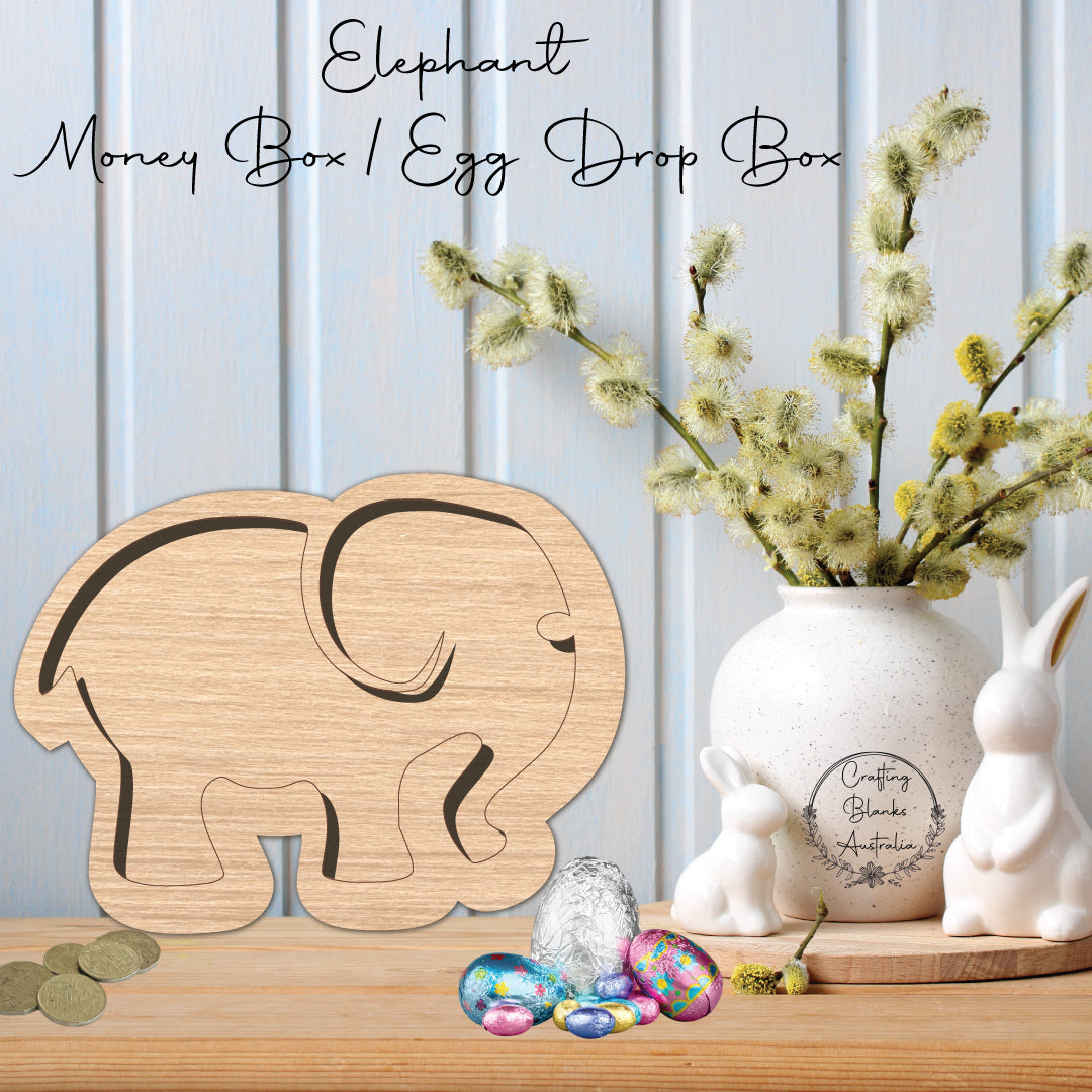 Elephant • Money Box • Egg Drop Box