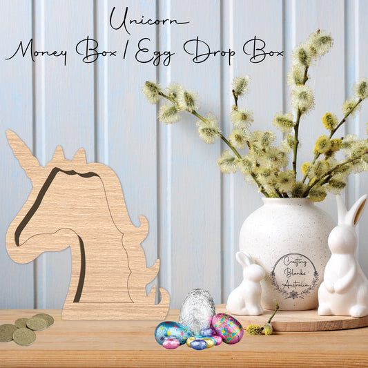 Unicorn • Money Box • Egg Drop Box