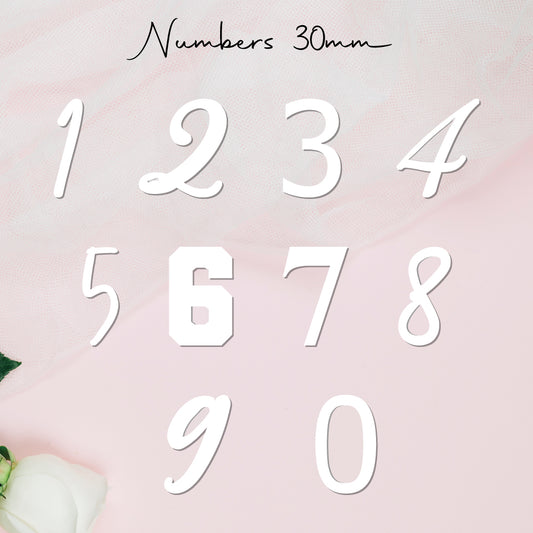 Single Numbers • Blank Shape • 30mm