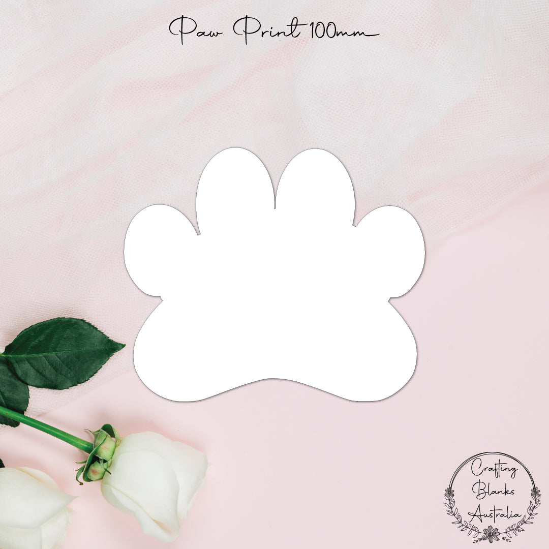 Paw Print • Blank Shape • 100mm