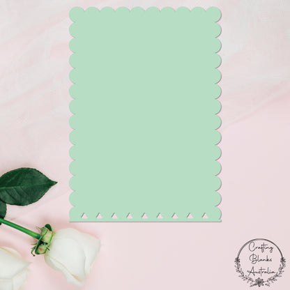 Scallop Rectangle Flat Bottom • Blank Shape • A5