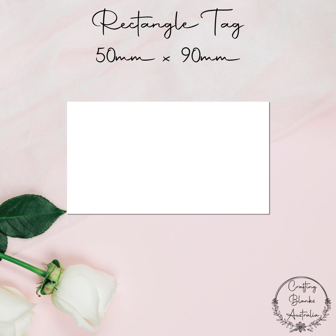 Rectangle • Blank Tag • Placecard • 50mm x 90mm