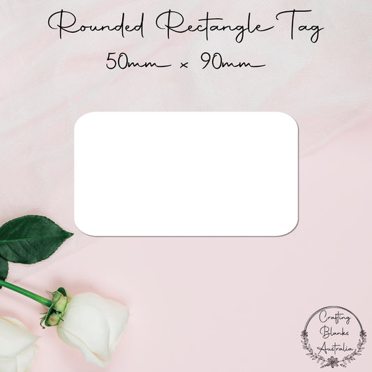 Rounded Rectangle • Blank Tag • Placecard • 50mm x 90mm