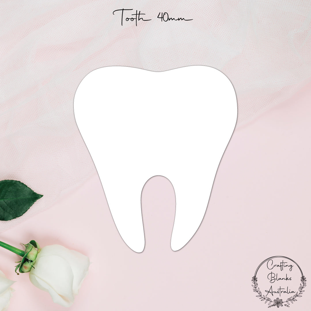 Tooth • Blank Shape • 40mm – Crafting Blanks Australia