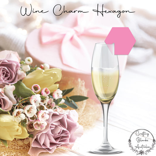 Hexagon • Wine Charm • Place Card