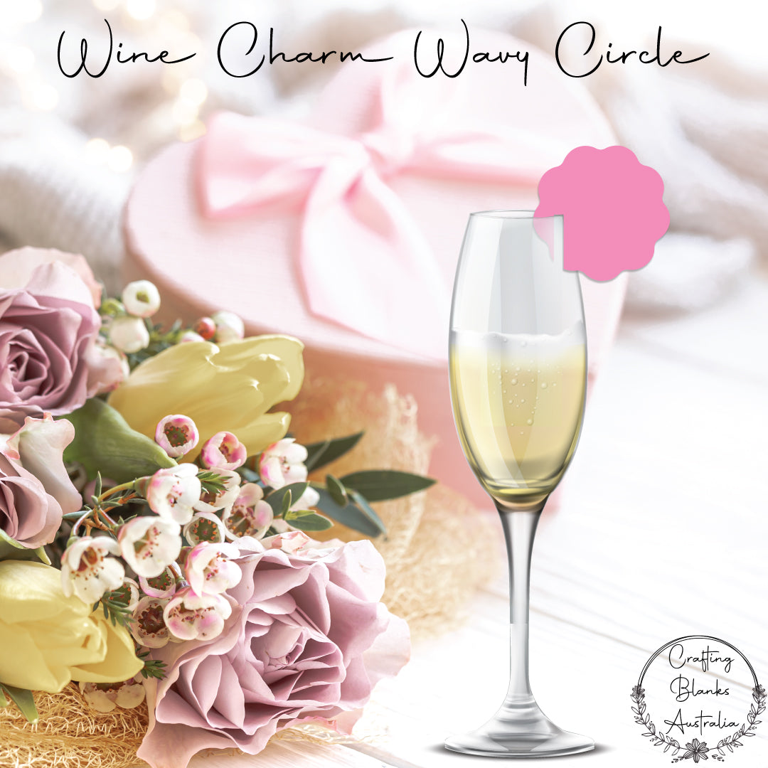 Wavy Circle • Wine Charm • Place Card