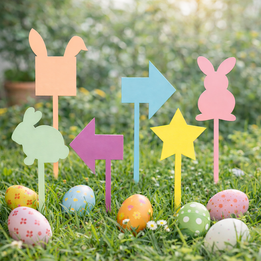 Easter Egg Hunt Signs • Blank Shapes • Set of 6