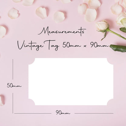 Vintage • Blank Tag • Placecard • 50mm x 90mm