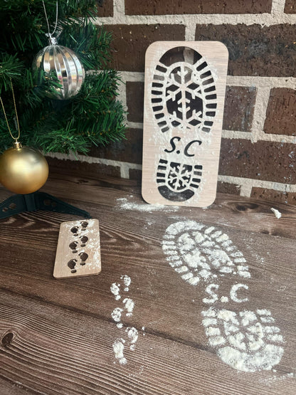 Stencil • Footprints • Santa
