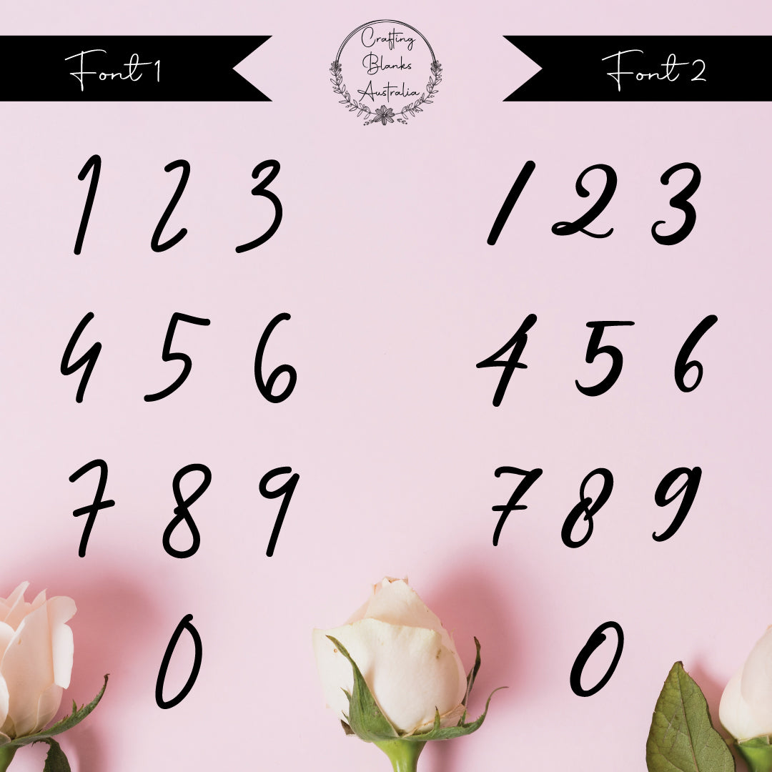 Single Numbers • Blank Shape • 100mm