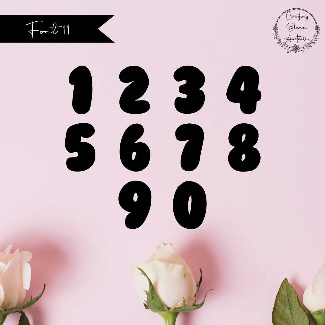 Single Numbers • Blank Shape • 100mm