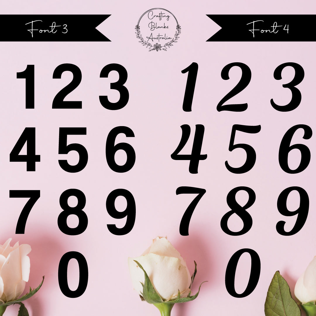 Single Numbers • Blank Shape • 100mm
