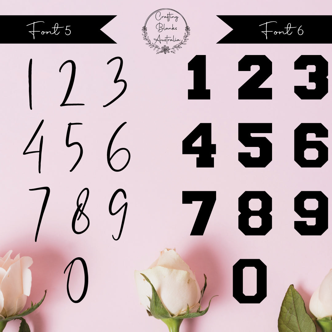 Single Numbers • Blank Shape • 100mm