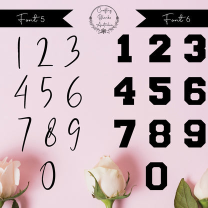 Single Numbers • Blank Shape • 70mm