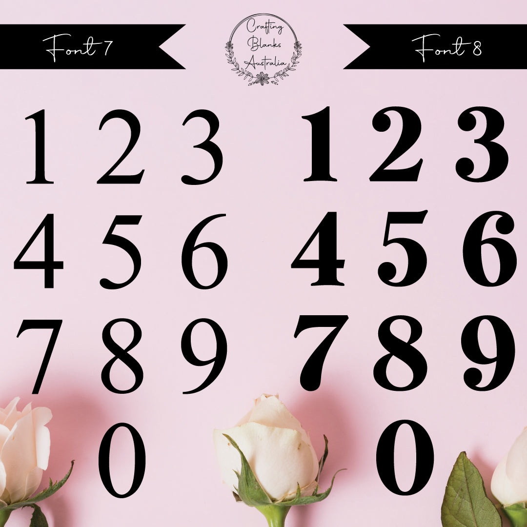 Single Numbers • Blank Shape • 100mm