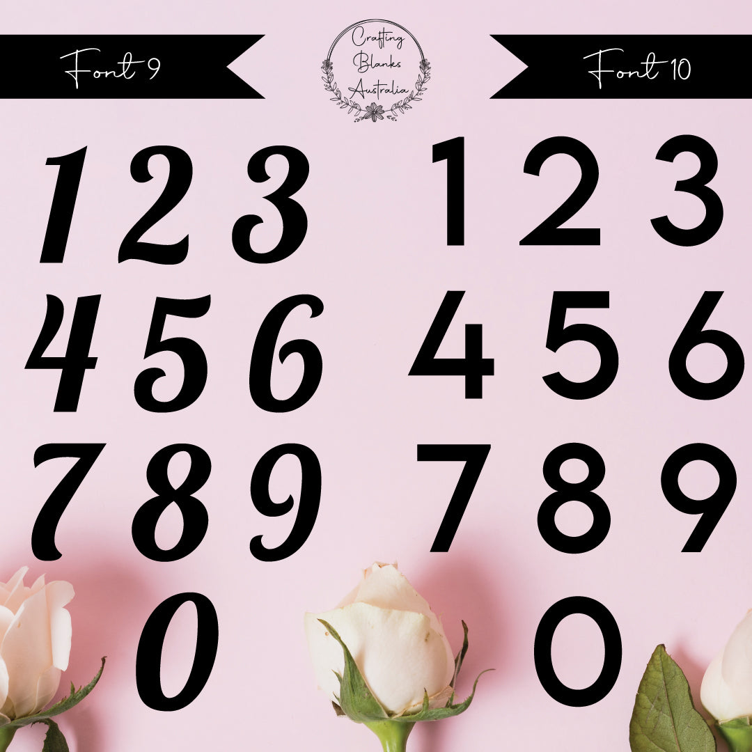 Single Numbers • Blank Shape • 100mm