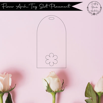 Flower • Arch Blank Tag • 30mm x 60mm