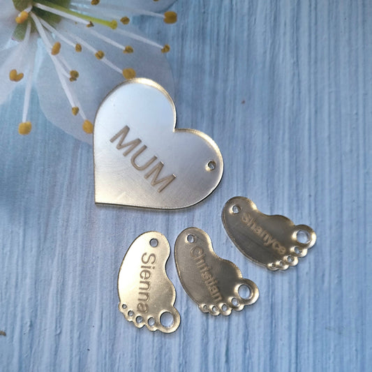 Heart and foot print set