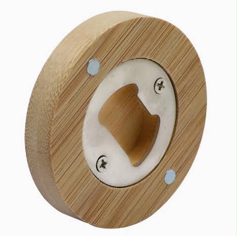 Round Wooden Bottle Opener