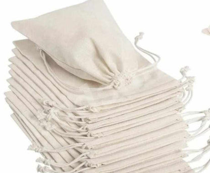 Calico Drawstring Bag Small