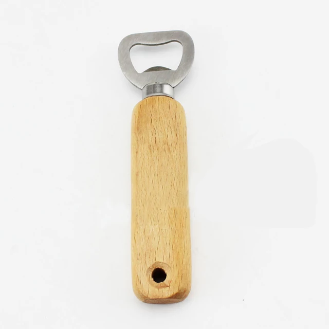 Wooden bottle opener